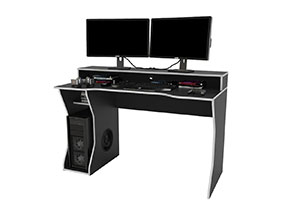 میز کامپیوتر گیمینگ مدرن حرفه ای مشکی سفید MC65