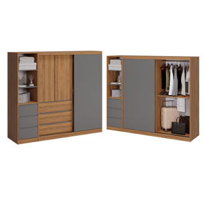 کمد ریلی ام دی اف متحرک KR5 دو رنگ