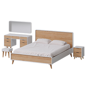 سرویس خواب چوبی مینیمال مدل تابان