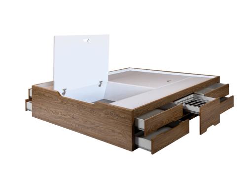 عکس تخت خواب باکس دار دونفره با کشو BD641