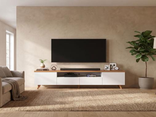 عکس میز تی وی 65 اینچ ساده و شیک TF202