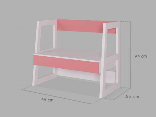 عکس میز تحریر دخترانه کودک نشسته MS420