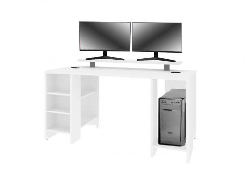 عکس میز کامپیوتر گیمینگ سفید ساده حرفه ای MC59