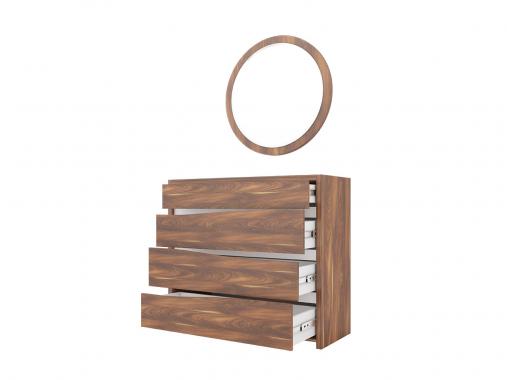 عکس دراور آینه دار مدرن چهار کشو DR284