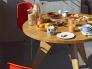 عکس صندلی میز تحریر ساده پایه چوبی DAW