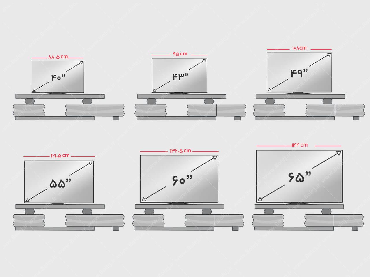 میز LCD متحرک قهوه ای مدرن مدل TF 123