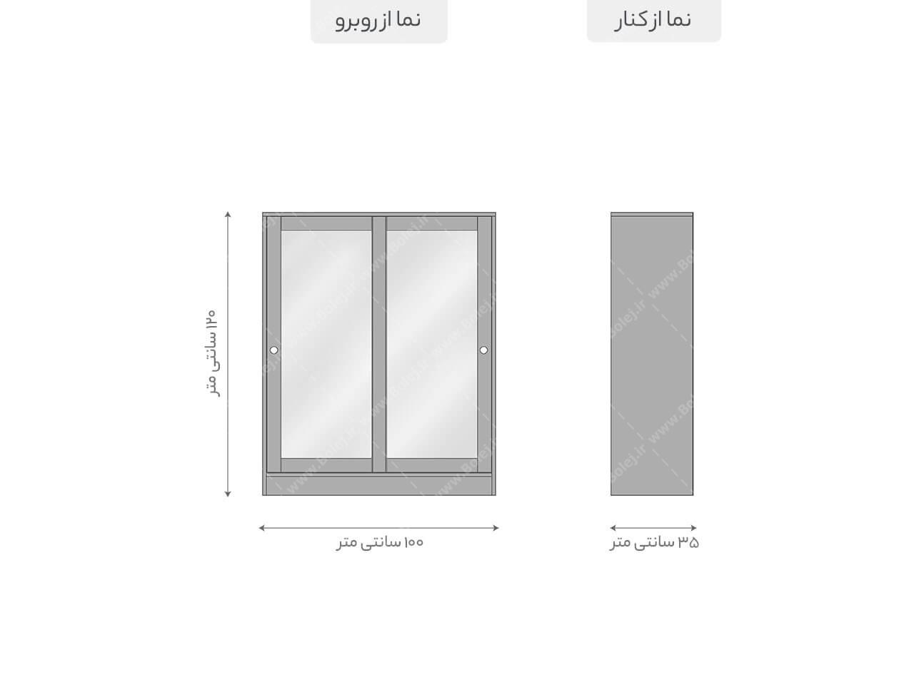 بوفه مدرن کوتاه VT710