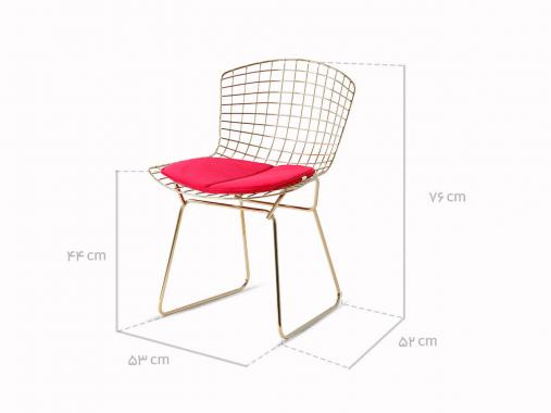 صندلی فلزی حصیری PA62-P
