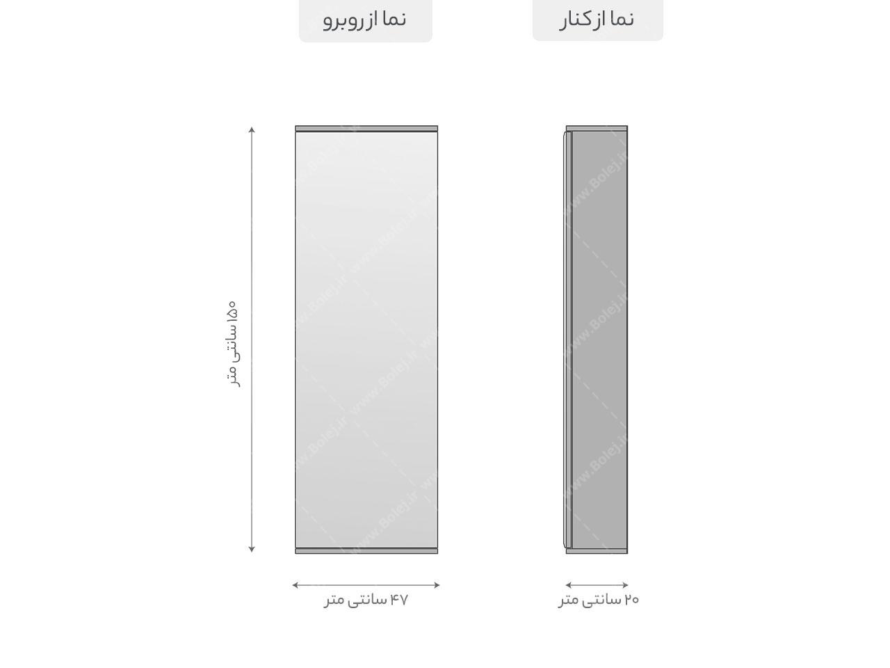 جاکفشی دیواری آینه دار KFD627