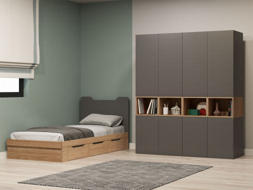 عکس کمد مدرن چهار تیکه متحرک مدل DL280