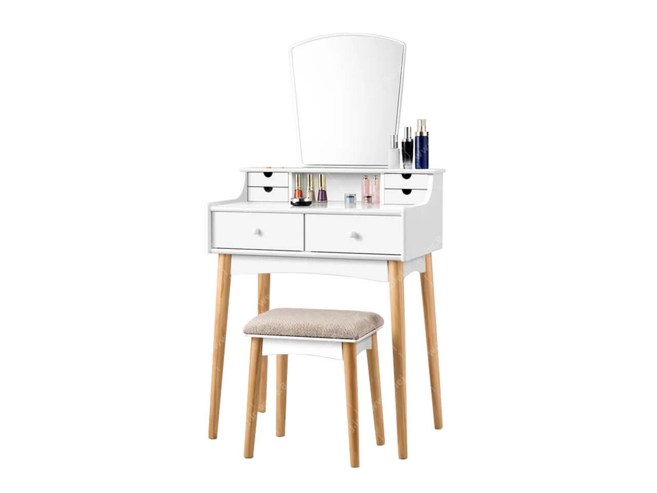 عکس میز آرایش اسپرت عروس سفید صندلی دار TM 148