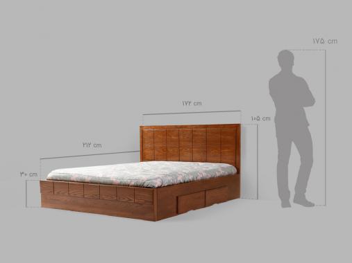 تخت خواب دو نفره چوبی مدرن یادگار