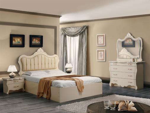 عکس جدید سرویس خواب سلطنتی عروس کرم رنگ زرین