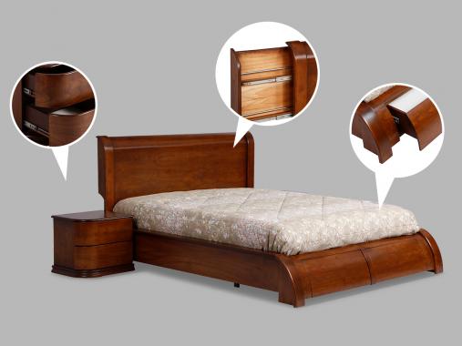 عکس سرویس خواب چوب راش اسپرت کشودار آبتین