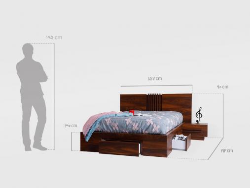 عکس تخت خواب یک نفره عرض 120 الوند