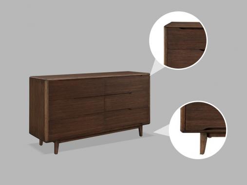 عکس سرویس خواب دونفره مدرن چوبی کامل نورا