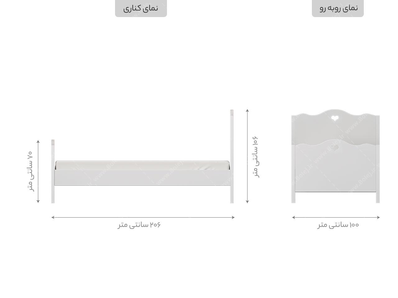 عکس سرویس تخت خواب و کتابخانه دخترانه نوجوان برکه 2