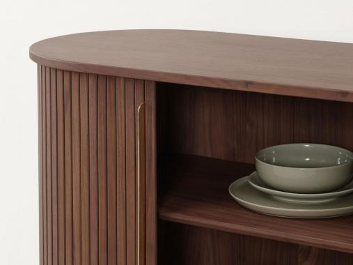 عکس کنسول چوبی مدرن پایه طلایی OC120