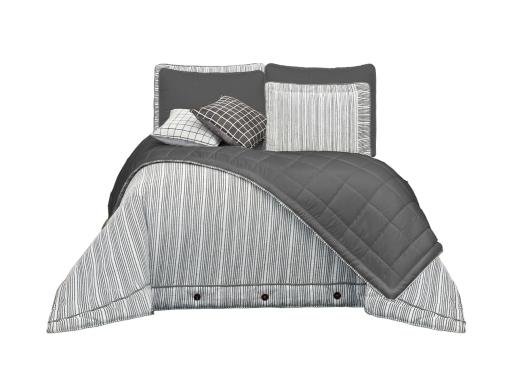 عکس سرویس روتختی 8 تکه سفید مشکی RT238