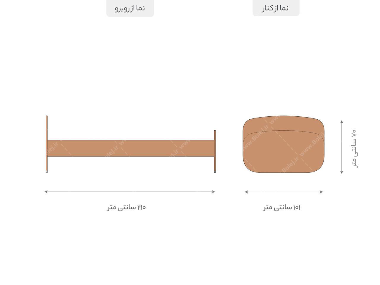 عکس تخت خواب تک نفره اسپرت ساده و شیک BS954