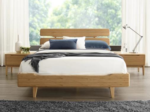 عکس سرویس خواب دونفره مدرن چوبی کامل نورا