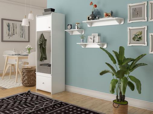 عکس شلف دیواری سه تایی ام دی اف ساده D315