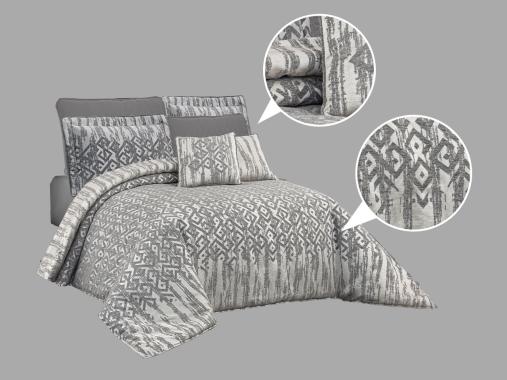 عکس روتختی دونفره شیک سفید طوسی RT208