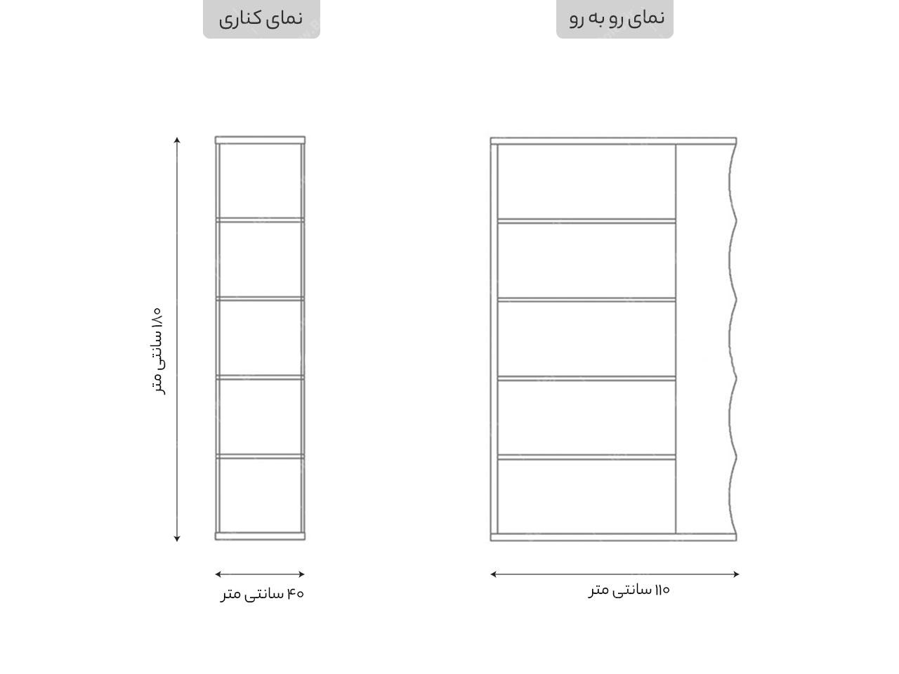 کتابخانه خانگی مدل B4