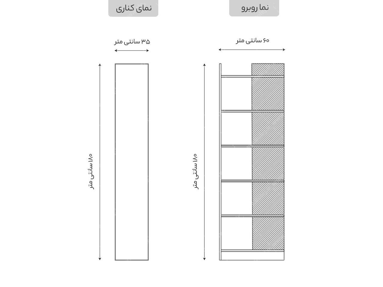 کتابخانه ام دی اف مدل B6