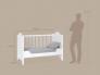 عکس تخت خواب نوزادی پسر سفید حفاظ دار TNB 810