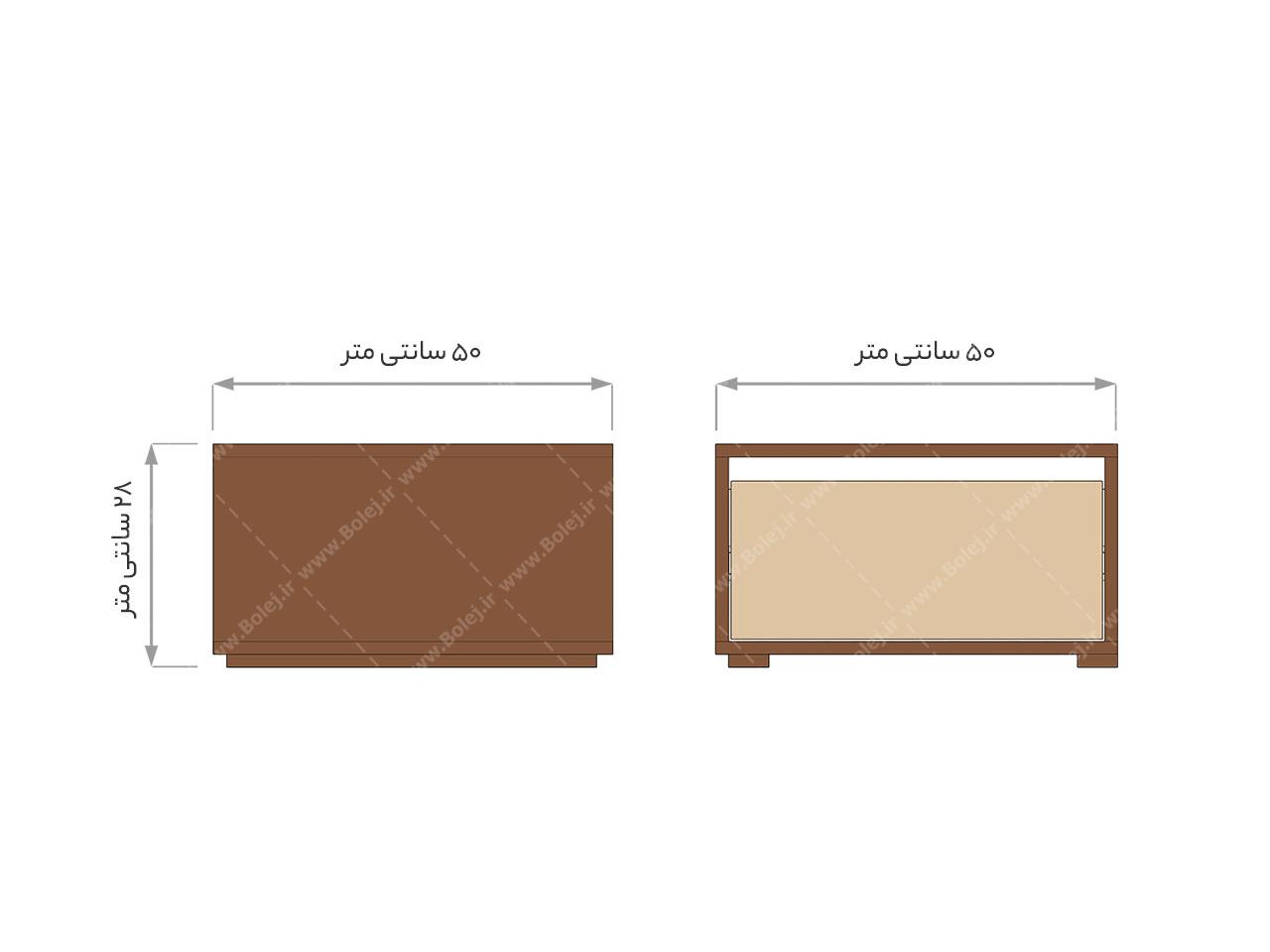 پاتختی ام دی اف مدل دیبا