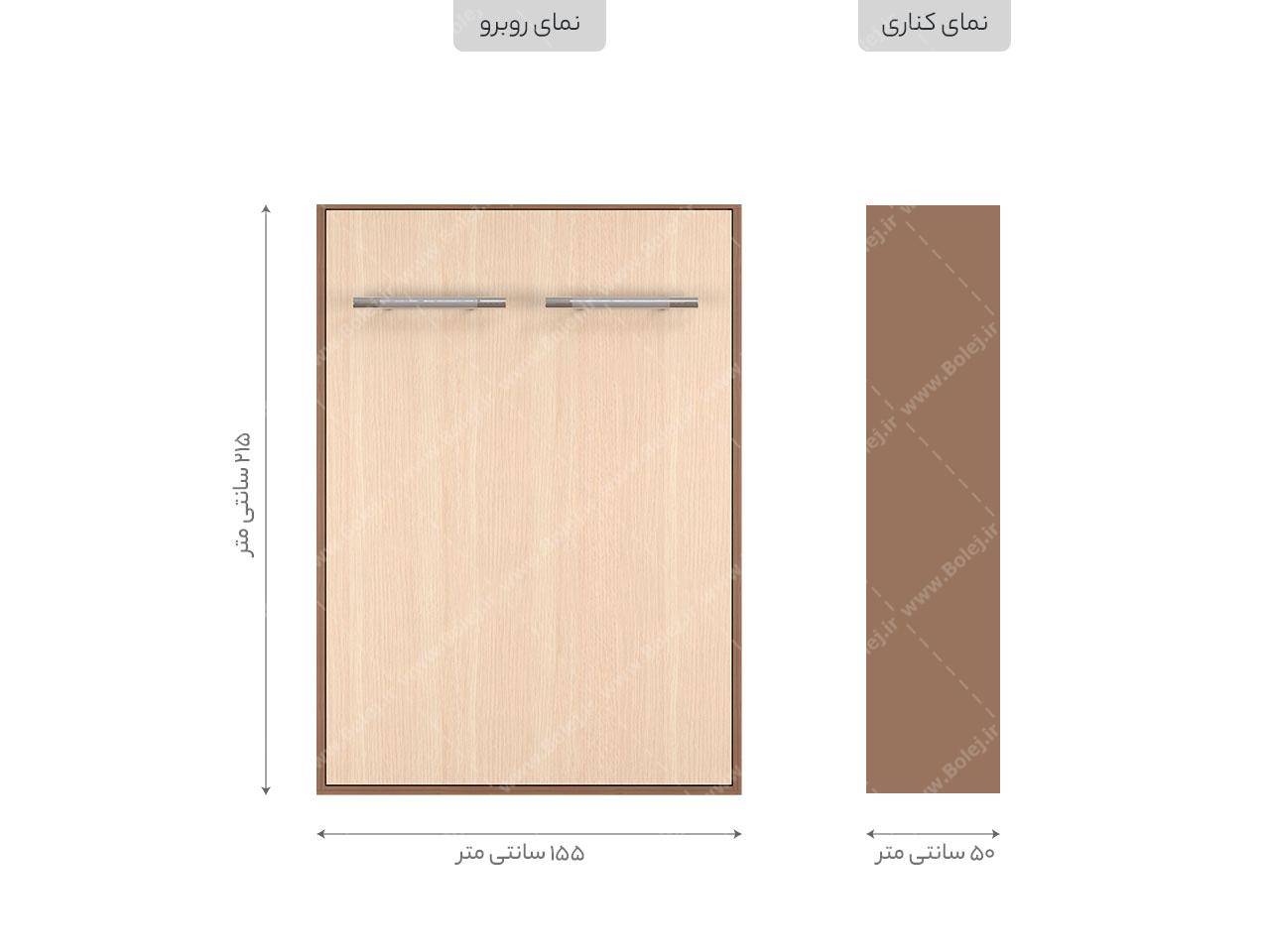 عکس تخت تاشو دو نفره ساده ام دی اف K1