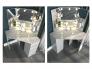عکس میز آرایش ساده عروس کنج دیوار لامپ دار سفید TM 172