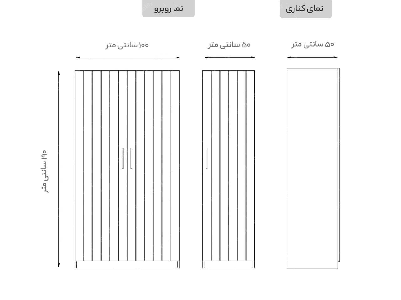 تصویر کمد لباس درب لولایی وکیوم DL 27