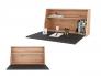 عکس میز تحریر تاشو ساده پسرانه دیواری قفسه دار مشکی WT 550