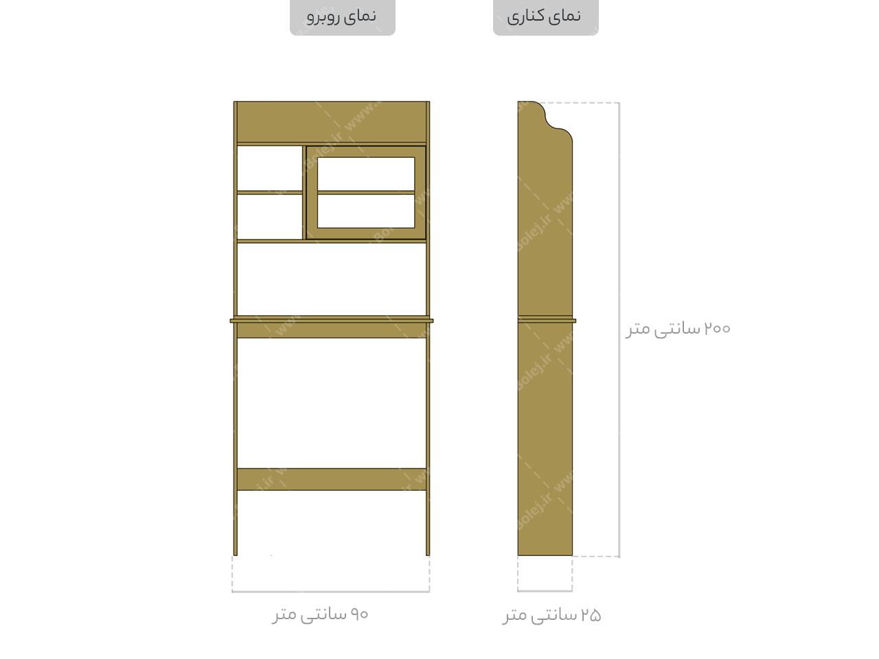 عکس کمد مدرن لوازم بهداشتی ام دی اف LB403