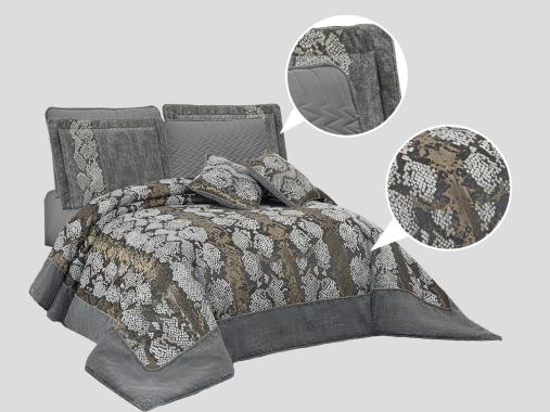 عکس روتختی دونفره اسپرت طوسی قهوه ای RT214