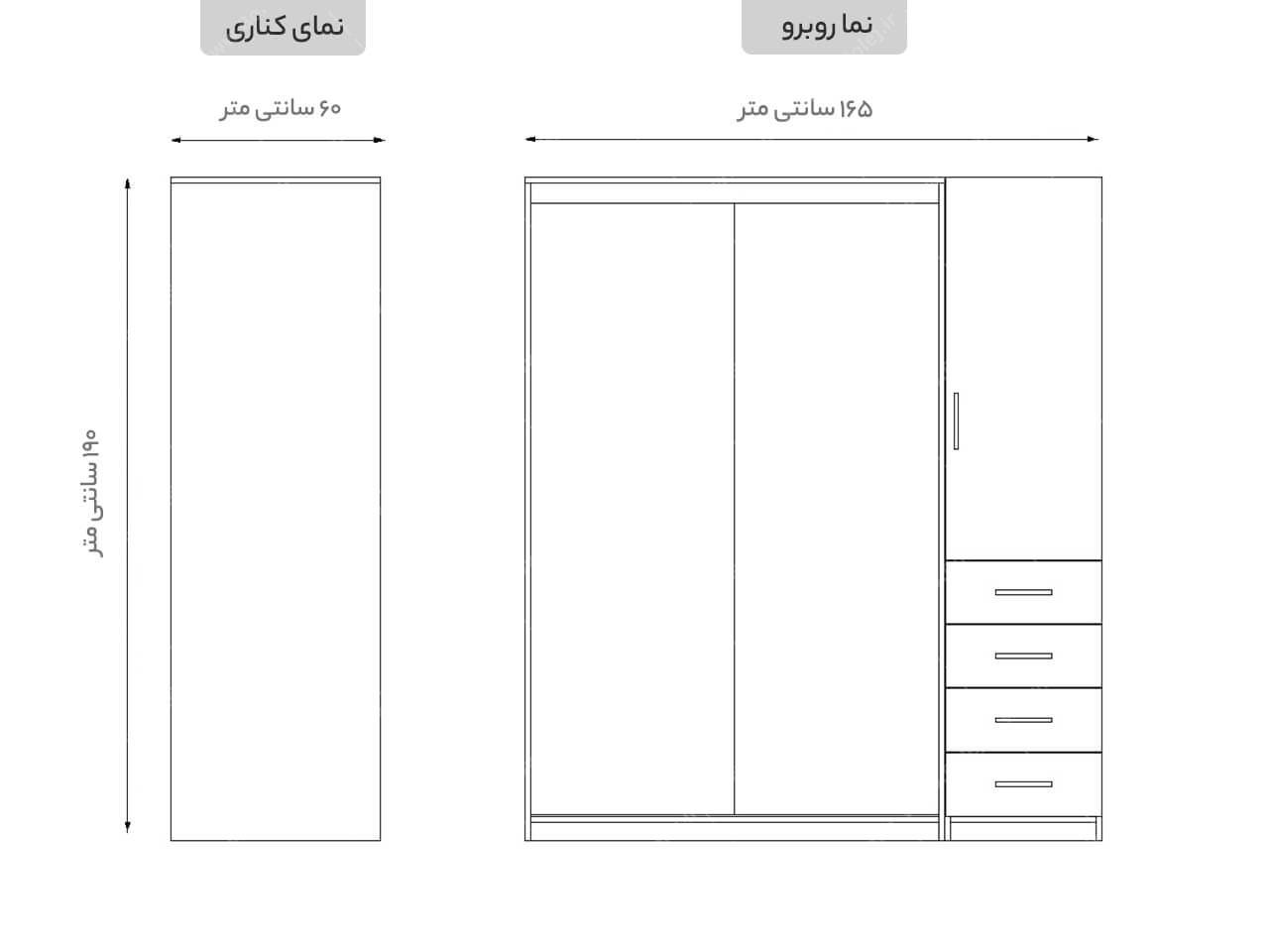 کمد لباس درب ریلی KR20