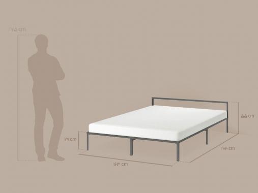عکس تخت خواب دونفره فلزی ساده FTB408