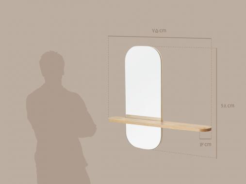 شلف چوبی آینه دار DW104
