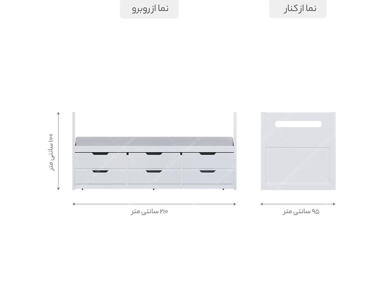 عکس تخت خواب کشویی مدرن BM312