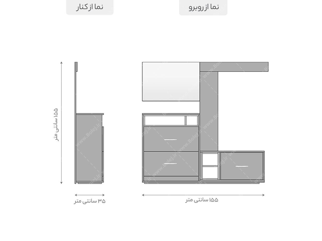 عکس جالباسی کشو دار مدرن BL418