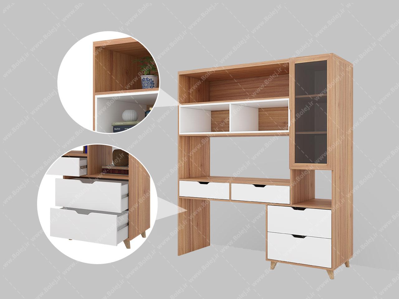 میز تحریر کتابخانه دار مدرن M160