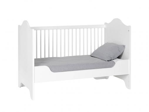 عکس تخت خواب نوزادی پسر سفید حفاظ دار TNB 810