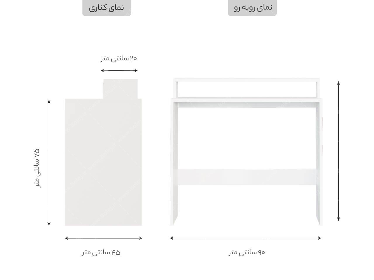 عکس میز تحریر ساده عرض 90 طوسی M360