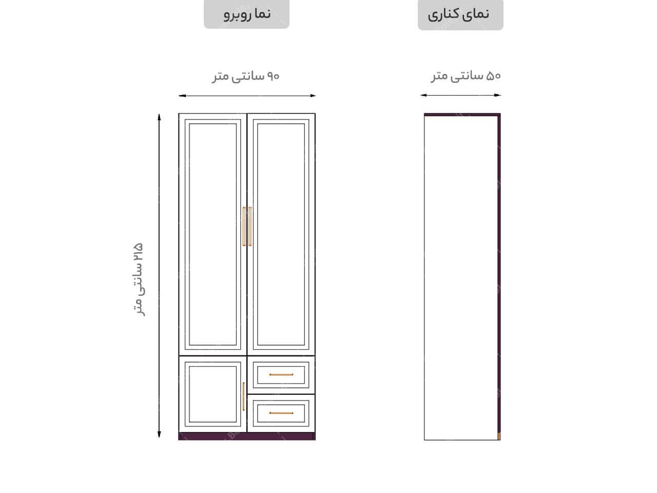 کمد لباس درب لولایی وکیوم DLM 106