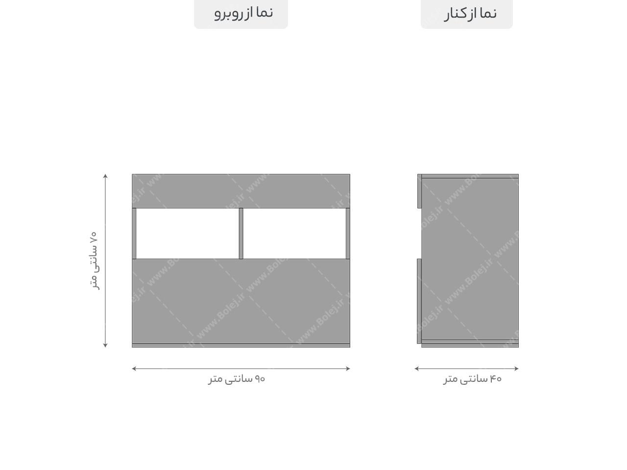 میز کنسول ورودی خانه ساده عرض 90 مدل CN 413