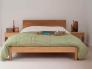 عکس تخت خواب چوبی ساده دونفره رایان