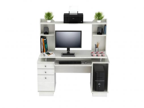 عکس میز کامپیوتر ساده حرفه ای قفسه دار MC55