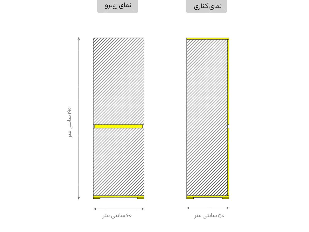 عکس کمد لباس ام دی اف تک درب DL 21